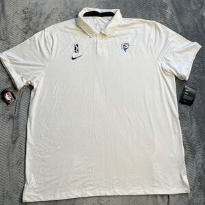 NWT Mens Nike Dry Greensboro Swarm NBA‎ G (Hornets) White Athletic Polo Shirt